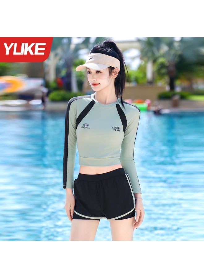 Swimsuit For Women  New High-end Swimming Pool Special One-piece For Fat Girls To Cover The Flesh And Look Slimming Look Professional Swimwear