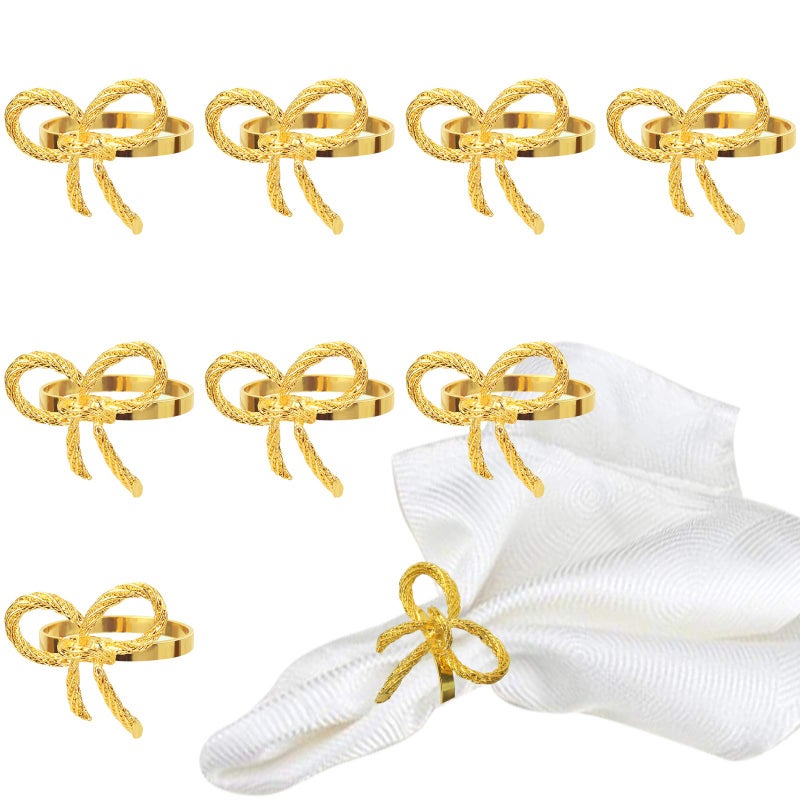 BEAVOING Pack of 18 Napkin Rings Alloy Hollow Out Flower Napkin Holder Dinning Table Napkin Ring for Dinner Parties Wedding Banquet Table Setting Family Gatherings Table DecorGold18
