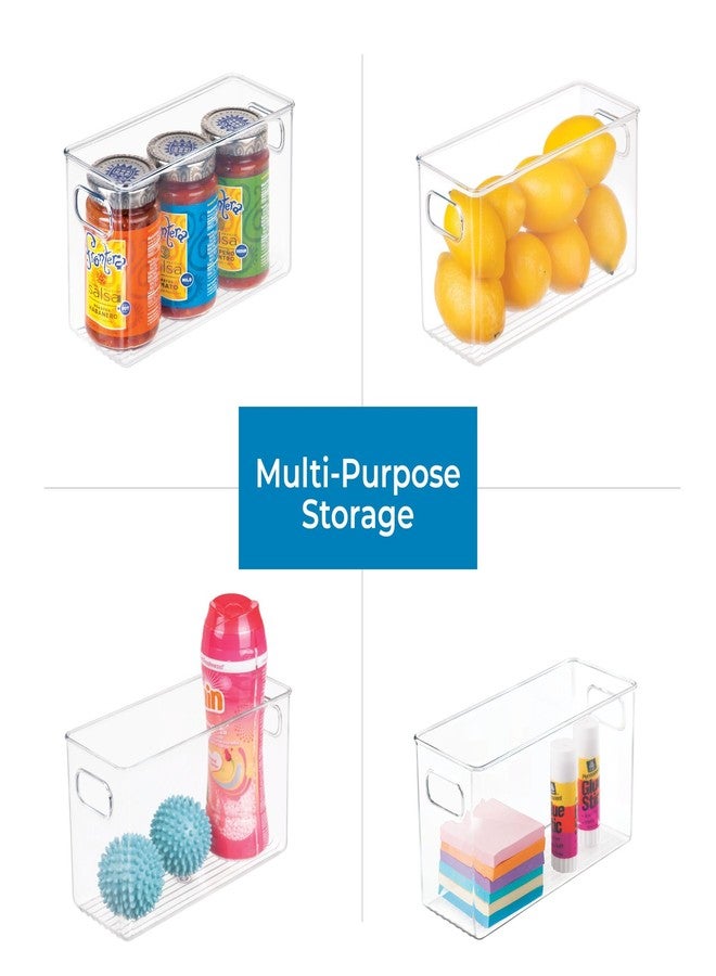 iDesign Slim Clear Plastic Storage Bin, Tall Narrow - Image 4