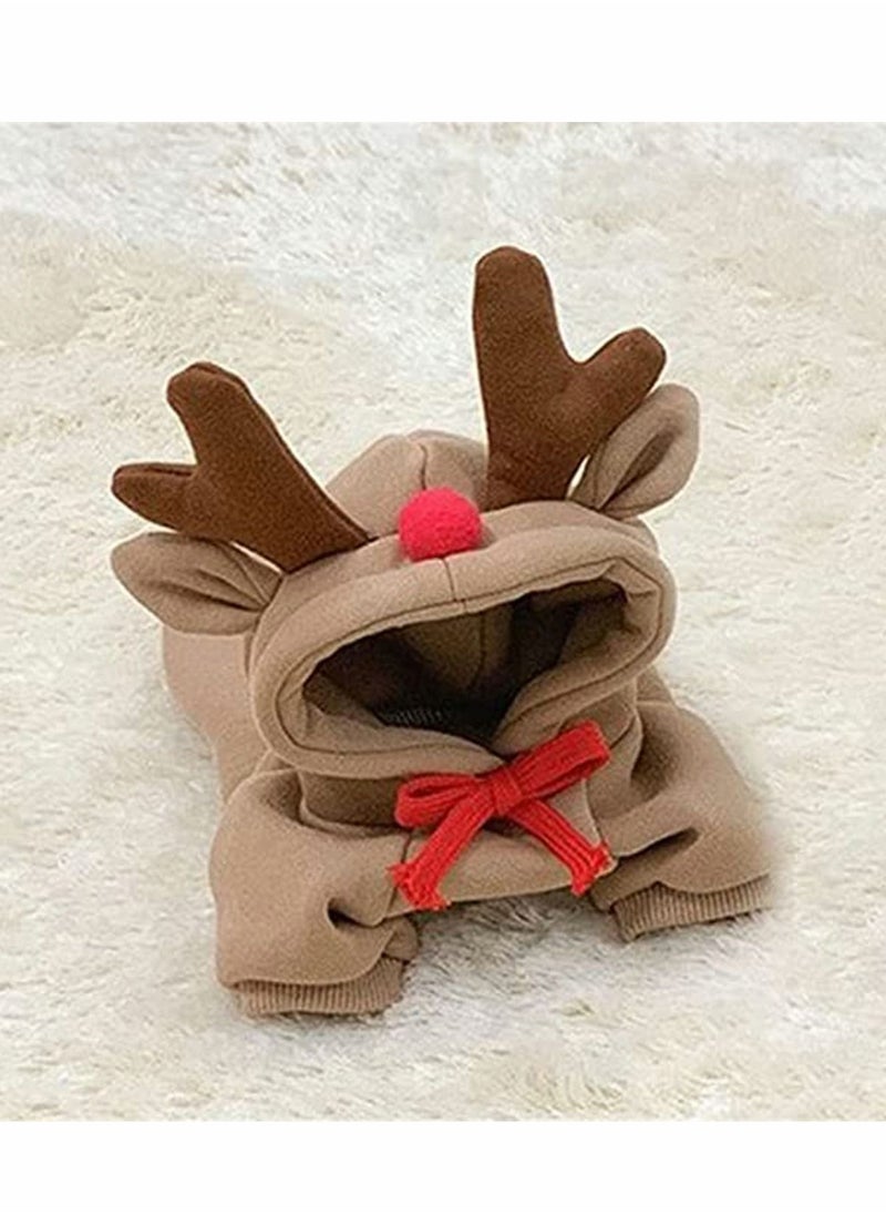 Generic Dog Hoodie, Pet Cat  Costumes, Basic Sweater Coat Cute Elk Shape on Warm Jacket Cold Weather Clothes Outfit Outerwear for Cats Puppy Small Dogs  - Image 1