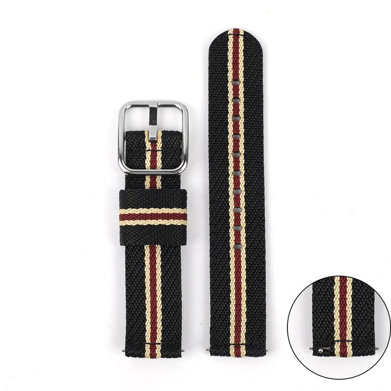 Bluejw 20mm 22mm Nylon Watch Bands for Men, Quick Release, High Density, Two Piece Replacement Watch Straps - Image 1