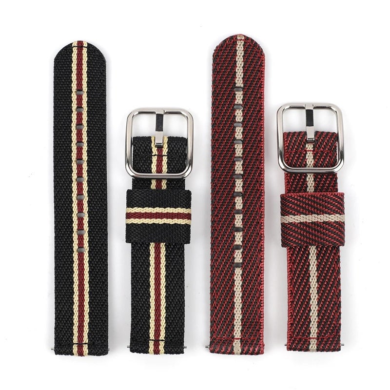 Bluejw 20mm 22mm Nylon Watch Bands for Men, Quick Release, High Density, Two Piece Replacement Watch Straps - Image 2