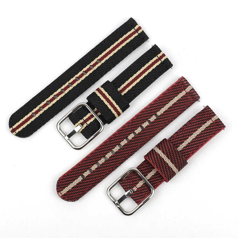 Bluejw 20mm 22mm Nylon Watch Bands for Men, Quick Release, High Density, Two Piece Replacement Watch Straps - Image 4