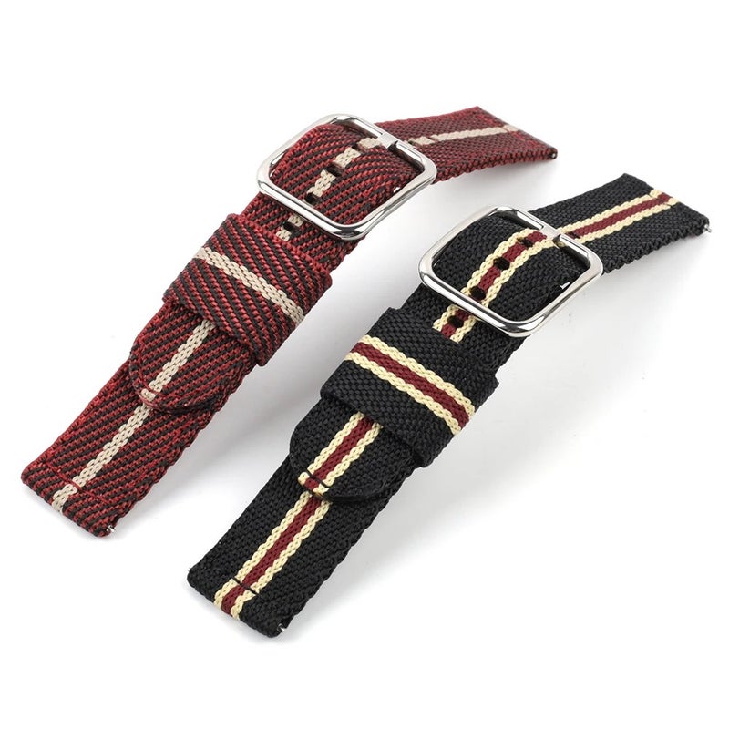Bluejw 20mm 22mm Nylon Watch Bands for Men, Quick Release, High Density, Two Piece Replacement Watch Straps - Image 3
