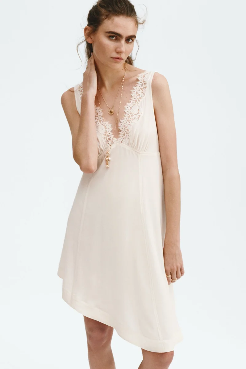 H&M  Lace-trimmed dress for Women | Best Price UAE
