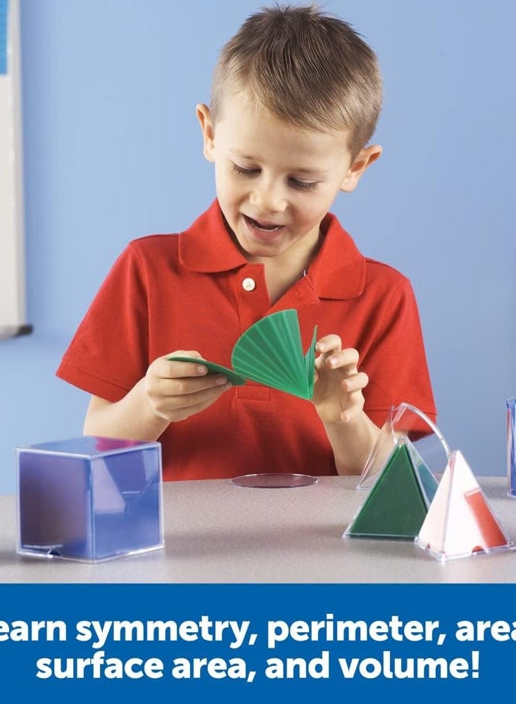 ليرننج ريسورسز أشكال هندسية قابلة للطي - 16 قطعة، للأعمار من 7 سنوات فما فوق، ألعاب رياضيات للأطفال، لعمر 5 سنوات فما فوق - Image 3