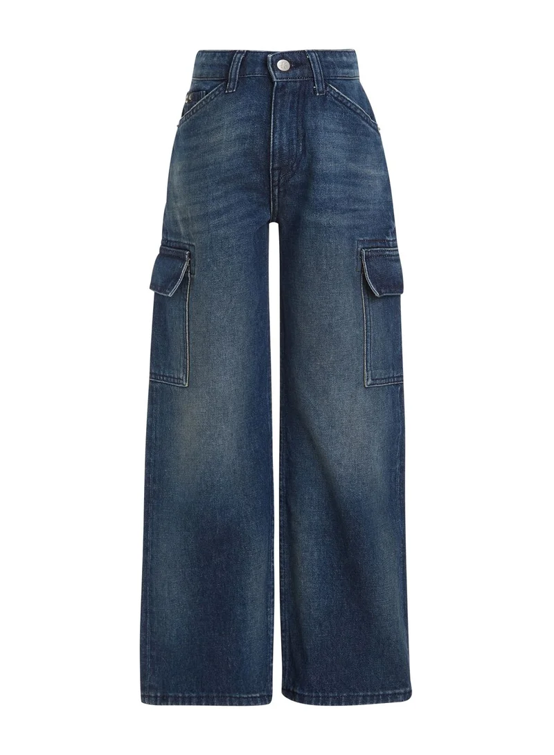 Calvin Klein Jeans Kids Mid Wash Straight Fit Jeans
