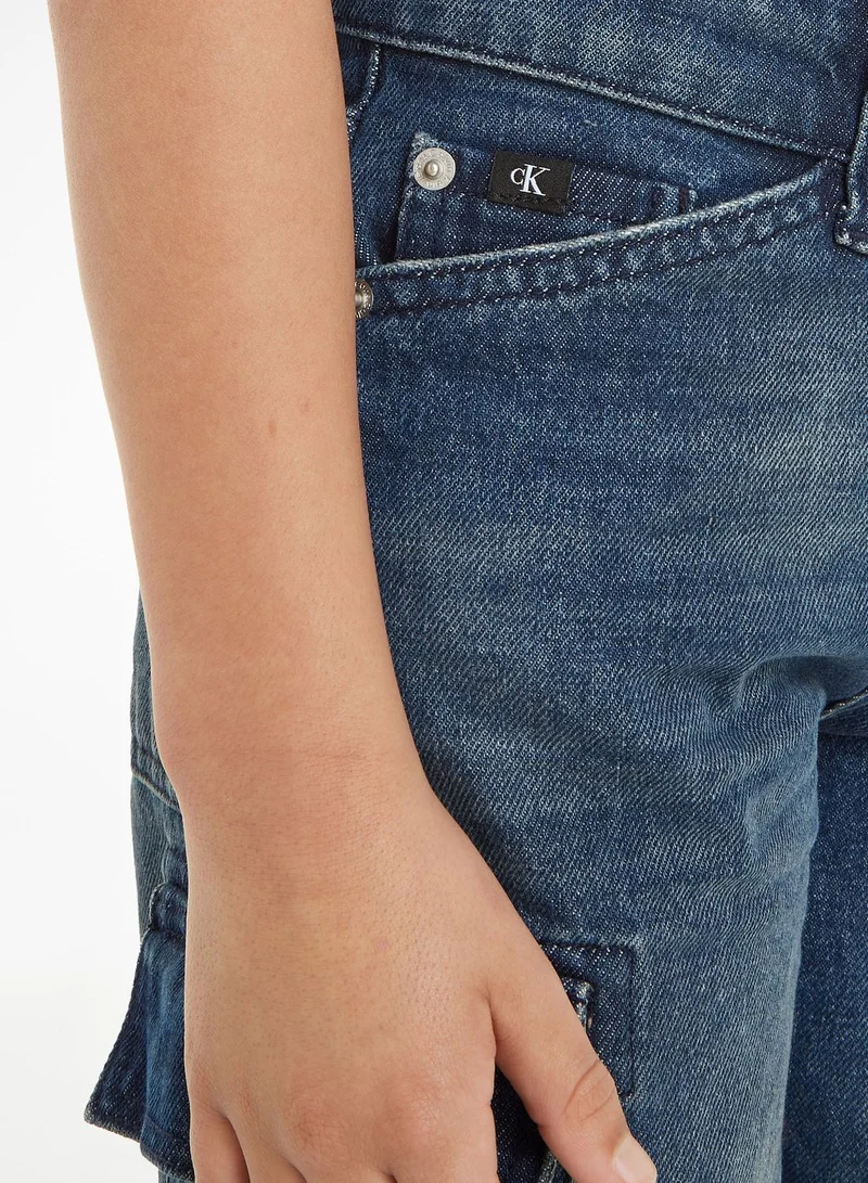 Calvin Klein Jeans Kids Mid Wash Straight Fit Jeans