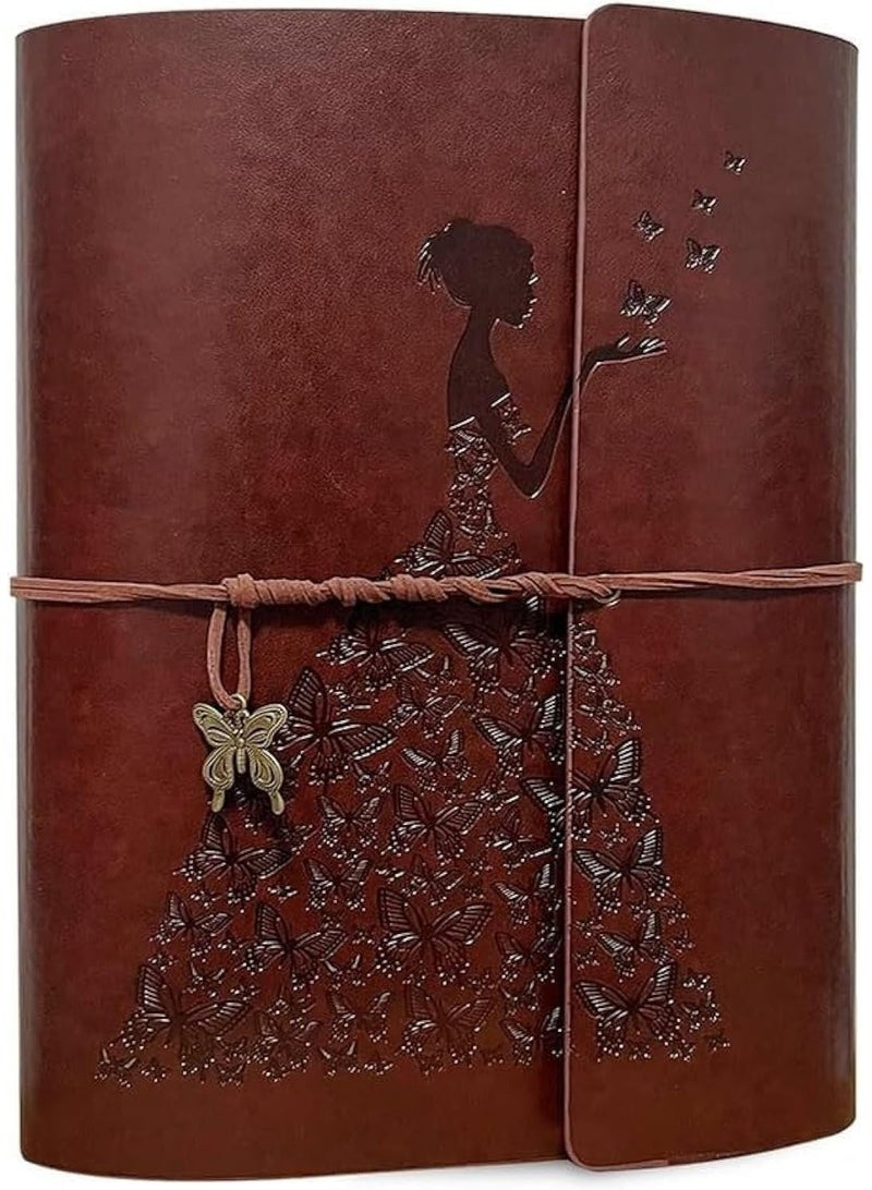 Arabest Leather Photo Album Scrapbook, Leather Photo Album 11x8.2" Scrapbook Album Large Handmade Travel Scrapbook 60 Pages DIY Album for Anniversary,Wedding, Friends, Family, Couple Gifts - Image 1
