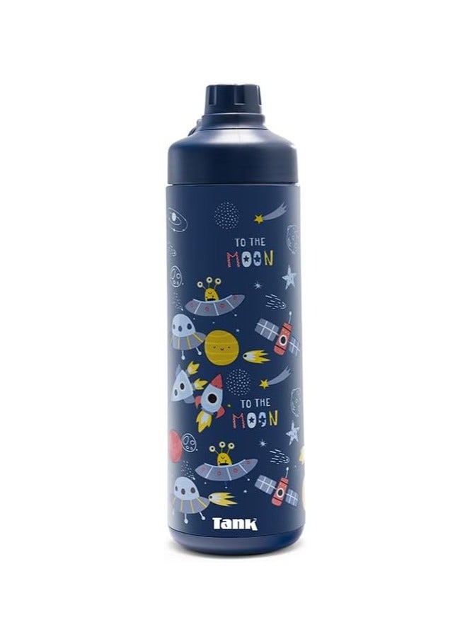 Tank Mini Super Cool 650ml Bottle Vibrant Space Design - Insulated, Leakproof - Space Design - Image 1