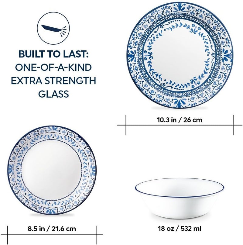 Corelle طقم أدوات المائدة كوريل 12 قطعة بورتوفينو - Image 3