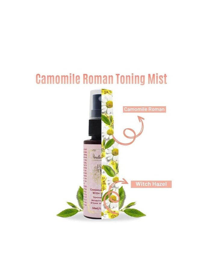 Indulgeo ESSENTIALS INDULGEO ESSENTIALS Camomile Roman Witch Hazel Facial Toner 50ml  - Image 4