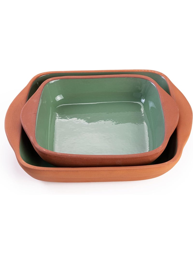 لوكسيول أواني طينية بيضاوية ومستطيلة من LuksYol – يدوية الصنع في تركيا من طين طبيعي غير مطلي – آمنة للفرن والميكروويف وغسالة الصحون – مثالية للطهي وتقديم الأطباق الرئيسية مثل السمك، الباستا، اللحوم، الطواجن – ١٠٠٪ صديقة للبيئة وخالية من BPA والمواد الكيميائية – صنعت بفن تركي تقليدي – متوفرة بألوان بني، أخضر، أزرق، طبيعي غير مطلي – بأبعاد متعددة: أوعية مستديرة ٣٠×٧٫٥×٣٠ سم وصوانٍ مستطيلة بمقاسات ٣٣×٨ سم، ٣٠×٧ سم، ٢٢×٧ سم، ٢٨×٨ سم، ٣٢×٩ سم – متينة وخالية من الكسر – تضفي جمالية ريفية ونكهة صحية على مائدتك – تغليف صديق للبيئة وجاهزة كهدايا للمنزل أو العائلة – مجموعة لوكس يول الفاخرة لاختيارك لمناسبات العشاء العائلية والاستضافة الأنيقة - Image 1