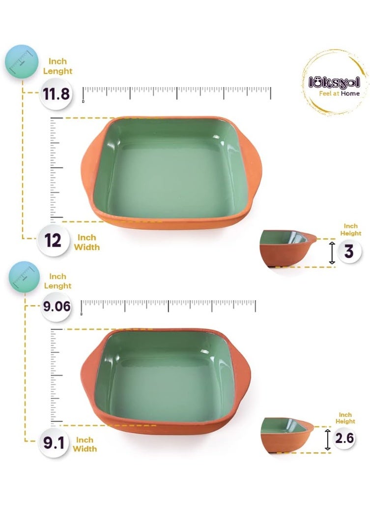 لوكسيول أواني طينية بيضاوية ومستطيلة من LuksYol – يدوية الصنع في تركيا من طين طبيعي غير مطلي – آمنة للفرن والميكروويف وغسالة الصحون – مثالية للطهي وتقديم الأطباق الرئيسية مثل السمك، الباستا، اللحوم، الطواجن – ١٠٠٪ صديقة للبيئة وخالية من BPA والمواد الكيميائية – صنعت بفن تركي تقليدي – متوفرة بألوان بني، أخضر، أزرق، طبيعي غير مطلي – بأبعاد متعددة: أوعية مستديرة ٣٠×٧٫٥×٣٠ سم وصوانٍ مستطيلة بمقاسات ٣٣×٨ سم، ٣٠×٧ سم، ٢٢×٧ سم، ٢٨×٨ سم، ٣٢×٩ سم – متينة وخالية من الكسر – تضفي جمالية ريفية ونكهة صحية على مائدتك – تغليف صديق للبيئة وجاهزة كهدايا للمنزل أو العائلة – مجموعة لوكس يول الفاخرة لاختيارك لمناسبات العشاء العائلية والاستضافة الأنيقة - Image 2