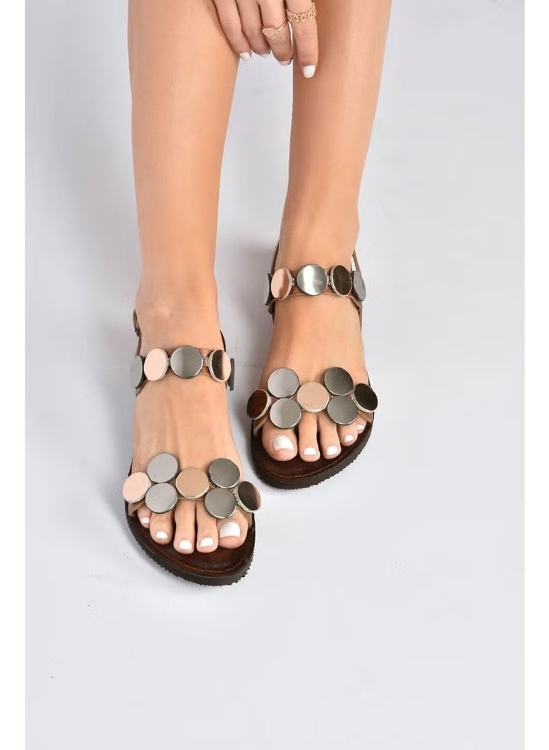 Fox Shoes Tobacco Genuine Leather Women's Sandals K374680603 - Image 2