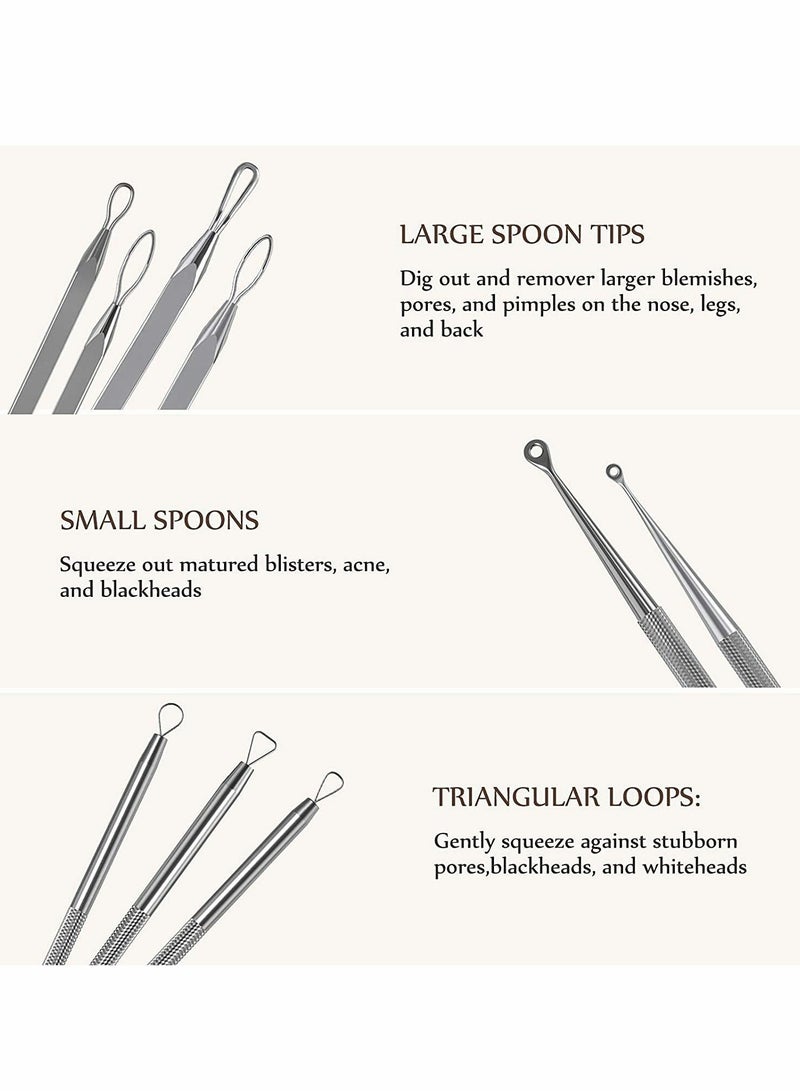 KASTWAVE Blackhead Remover, Comedone Extractor, Curved Blackhead Tweezers Kit - Image 4
