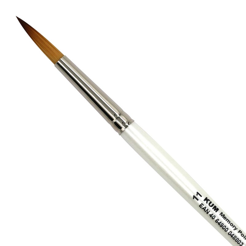 Kum 511.45.11 No.11 Memory Point Handmade Brush with Round Pointed Tip - Image 1
