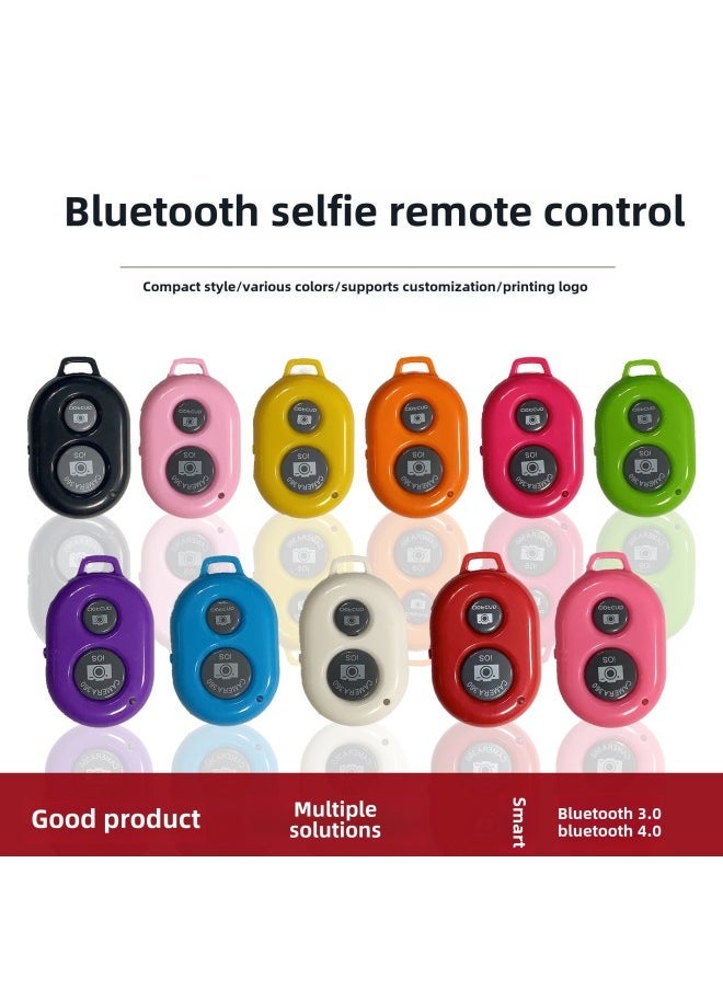 Generic - Bluetooth Remote Control Wireless Bluetooth Self-timer Tremolo Remote Control Android \IOS System Self-timer Remote Control-Color:Double Button Square Model (bare Metal + Battery) - Image 1