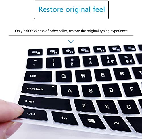 Justec Keyboard Protector Cover for 2020 and 2019 Dell Inspiron 13 5390 5391 7390 7391 13.3 inches, Inspiron 14 5000 5490 5493 5498 7490 14 inches | Dell Vostro 13 5390 5391 5490 Laptop - Black - Image 4