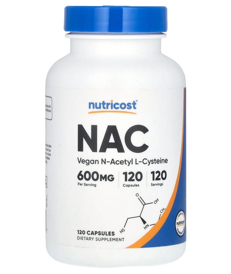 NAC Vegan N-Acetyl L-Cysteine 600 mg 120 Capsules
