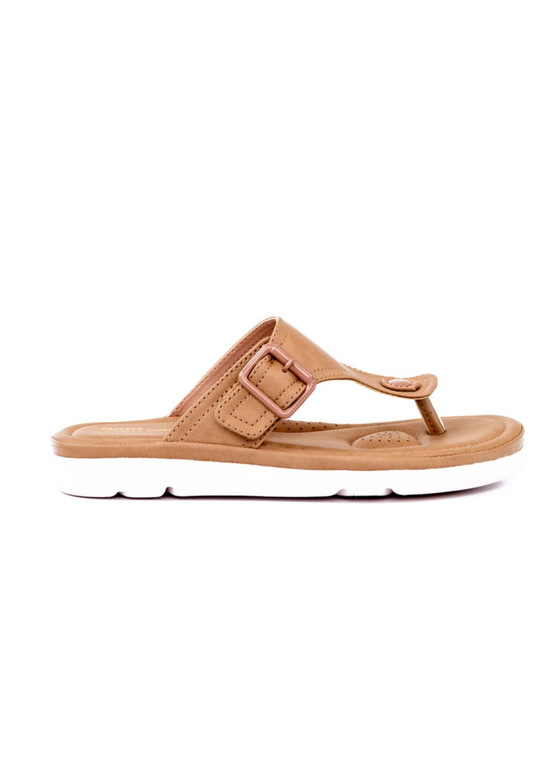 Bata Comfit T-Strap Flat Sandals - Image 1