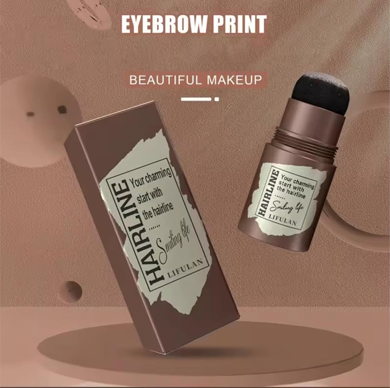 Primwand Hairline Powder Stick with Shading Sponge Natural Root TouchUp for Thinning Hair Gray Coverage LongLasting Hair Filler for Hairline Roots Eyebrows Black - Image 3