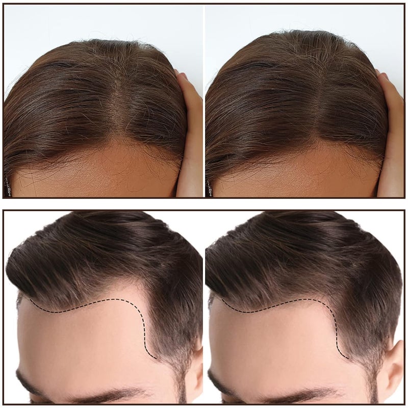 Primwand Hairline Powder Stick with Shading Sponge Natural Root TouchUp for Thinning Hair Gray Coverage LongLasting Hair Filler for Hairline Roots Eyebrows Black - Image 2