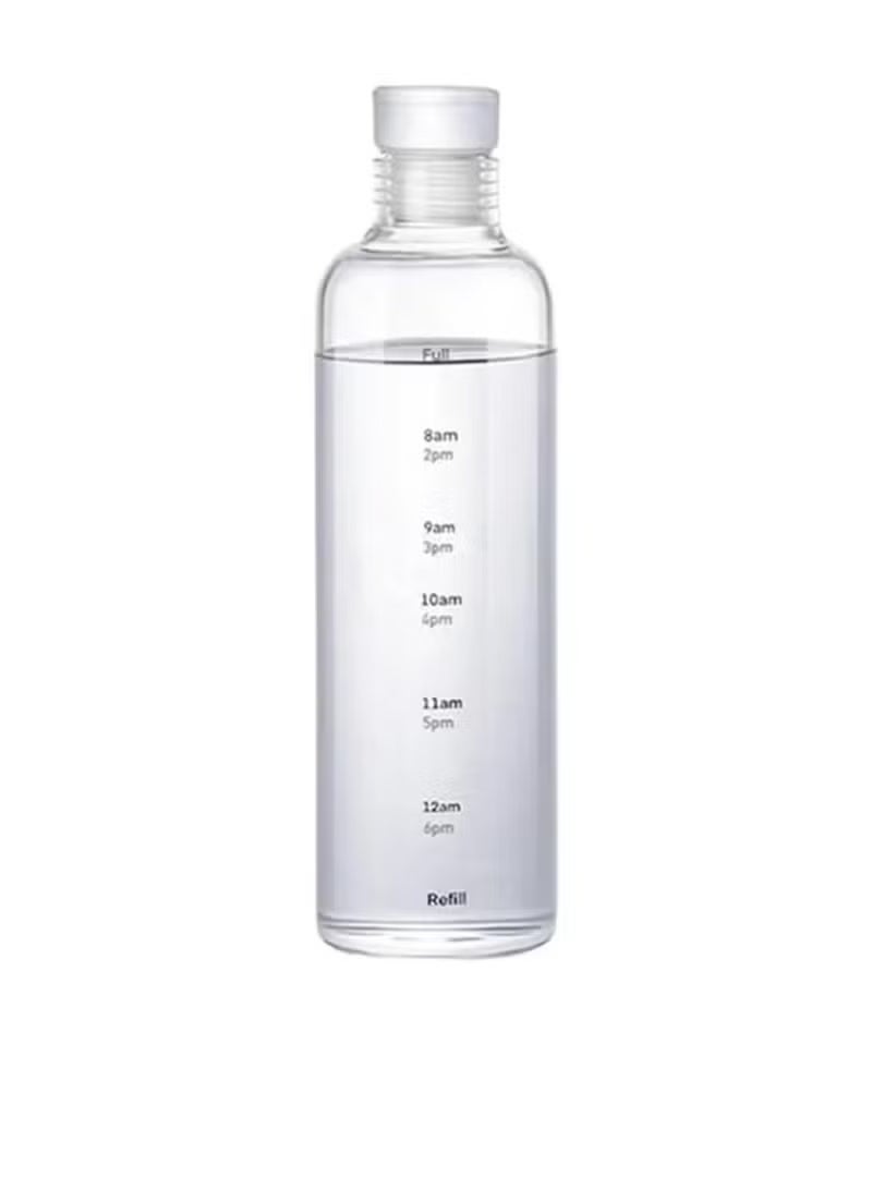 زجاجة مياه أكريليك بتصميم مقاوم للتسرب مع تحديد الوقت، متعددة الألوان - Image 3