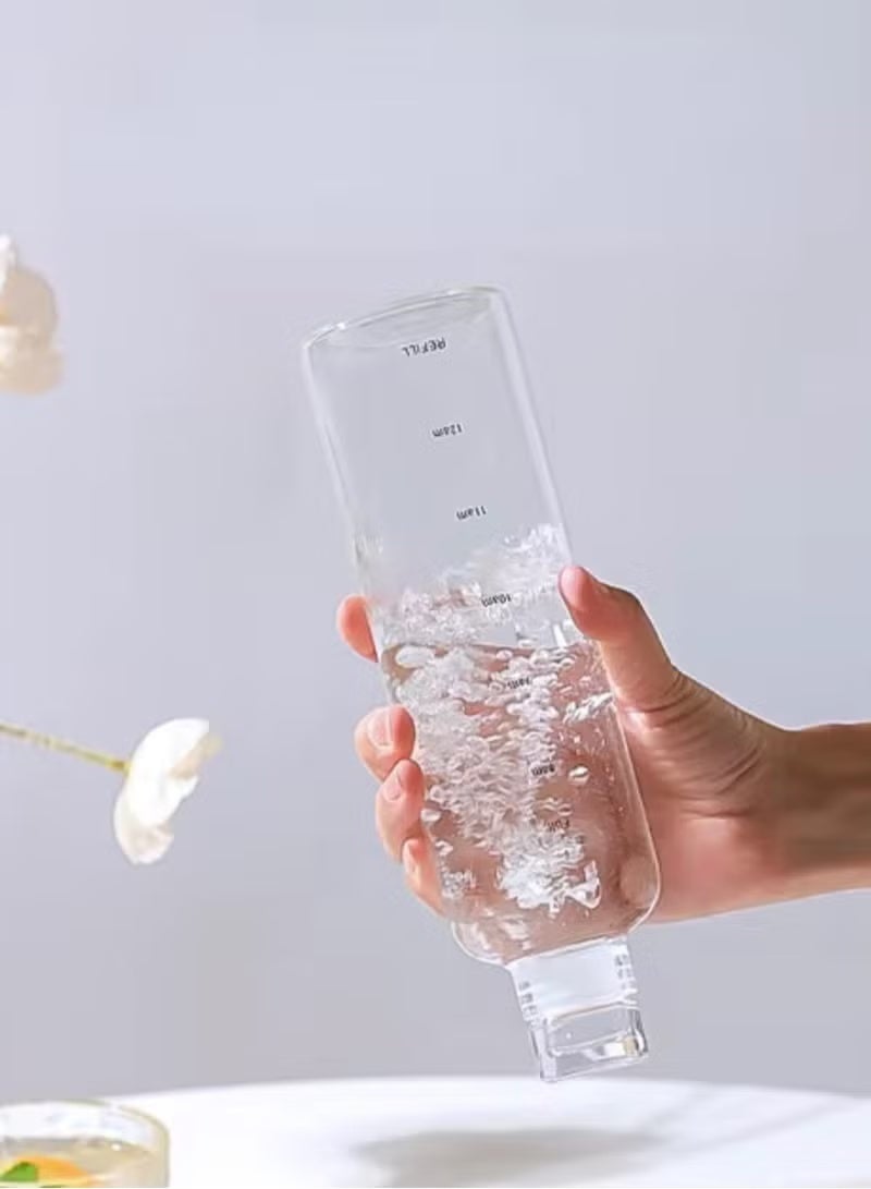 زجاجة مياه أكريليك بتصميم مقاوم للتسرب مع تحديد الوقت، متعددة الألوان - Image 4