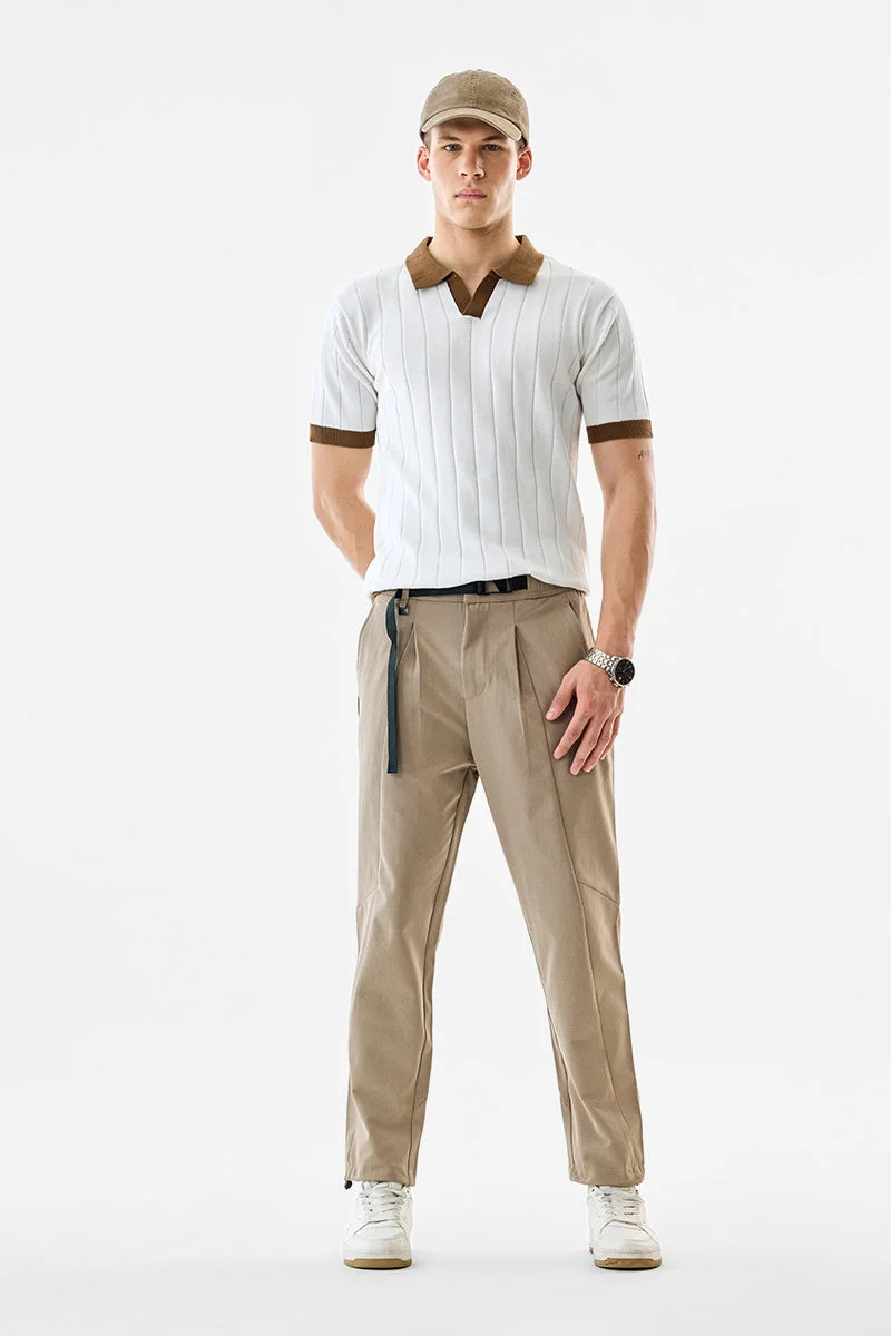 Snitch Beige Beige Baggy Parachute Pants for Men | Best Price UAE