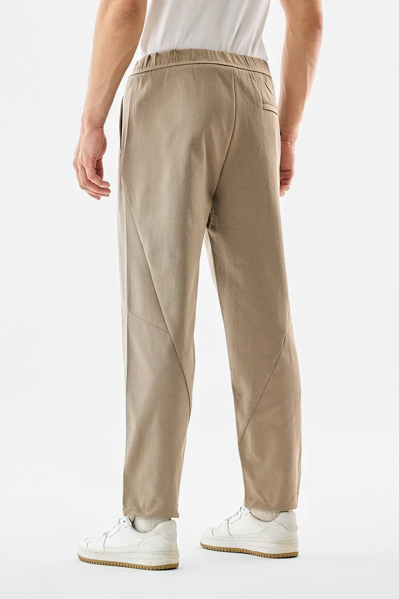Snitch Beige Beige Baggy Parachute Pants for Men | Best Price UAE