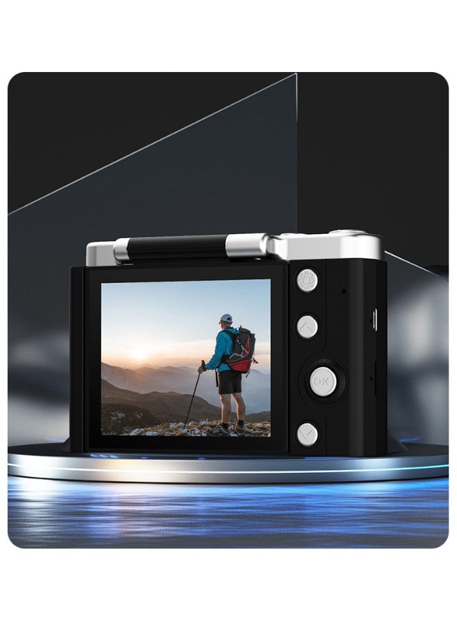 general 48MP student digital camera with 4K CCD digital zoom, portable digital camera, selfie camera, comes with a free 32GB SD card and card reader (black). - Image 4