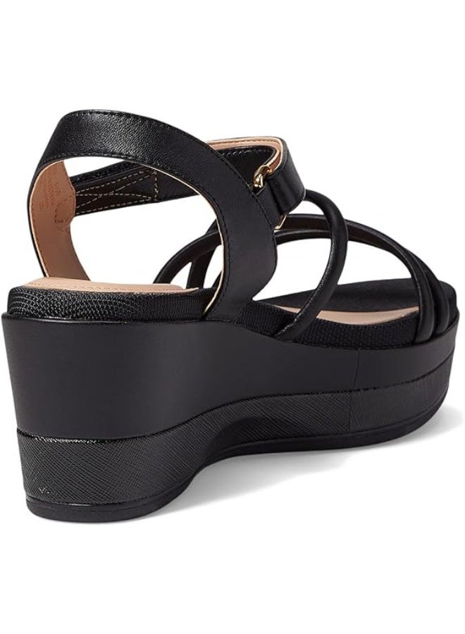 كول هان حذاء Cole Haan Grand Ambition Addison Flatform Wedge من الجلد الأسود مقاس 8.5 B (M) - Image 5