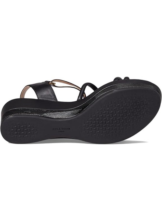 كول هان حذاء Cole Haan Grand Ambition Addison Flatform Wedge من الجلد الأسود مقاس 8.5 B (M) - Image 3