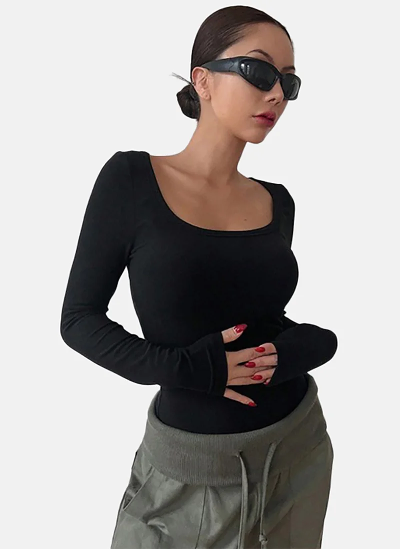 YUNIQEE Women Crop Fitted Top