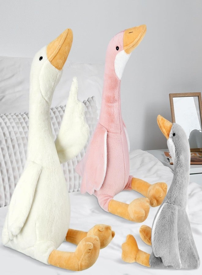 Vinsot 3 Pcs Silly Goose Birthday Decorations Goose Stuffed Animal Swan Stuffed Hugging Duck Pillow Plush for Home Decor, Bedroom, Sofa, Sleepover Party Favors (23. 6''/19. 7''/15. 7'') - Image 1