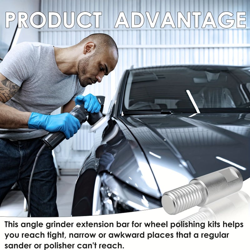 1pc 5 8 11 Angle Grinder Extension Shaft With Plate Handle For Buffing Wheel And Polishing Rod - Image 4
