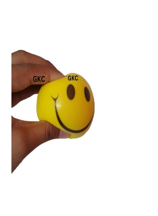 GKC Soft Smiley Face Ball Sponge Ball for Kids,Girls,Boys, Adults | Soft Ball Yellow (3 inch,Pack of 3) - Image 3