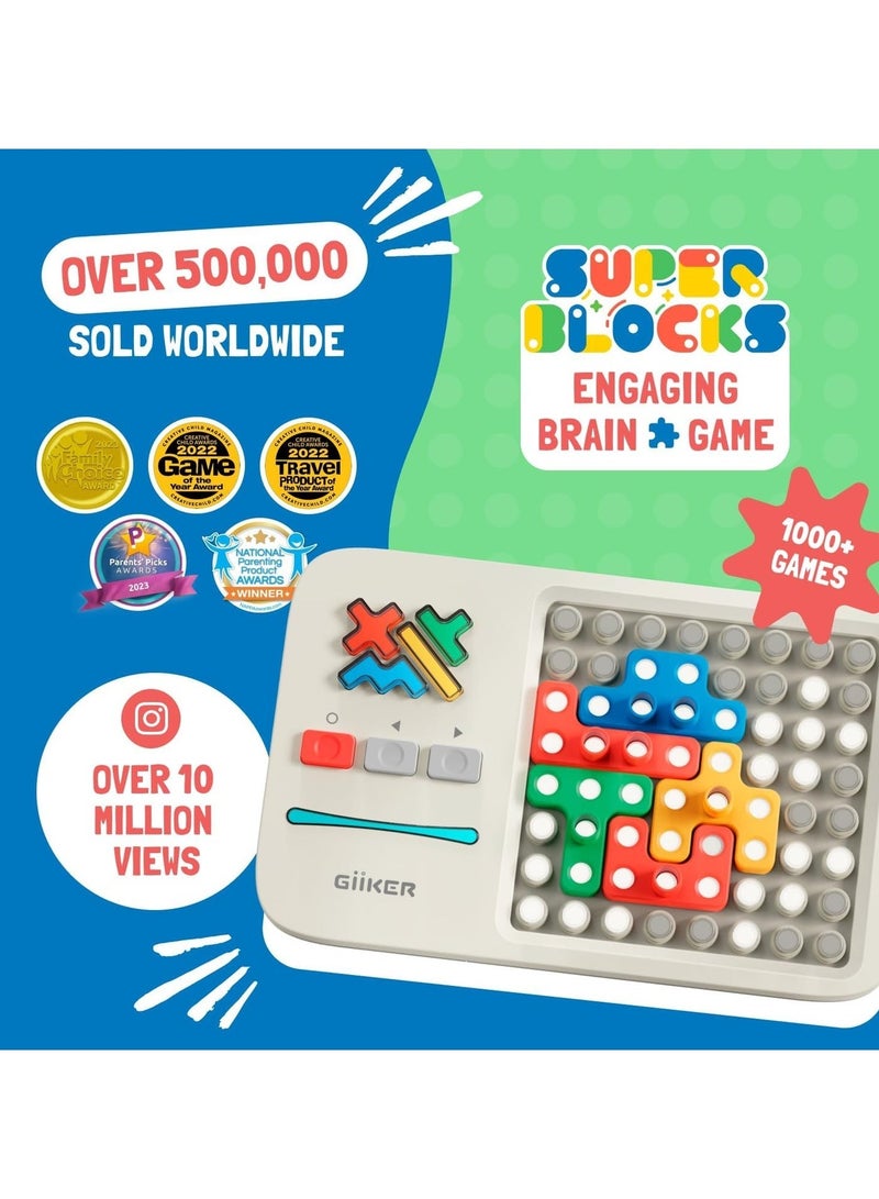 GiiKER Super Blocks Pattern Matching Puzzle Games, Original 1000+ Challenges Brain Teaser Toys for Kids & Teens, Family Day Brain Game Toy, Suitable for Birthday Gifts for Boys Girls, Travel Games for Road Trips - Image 2