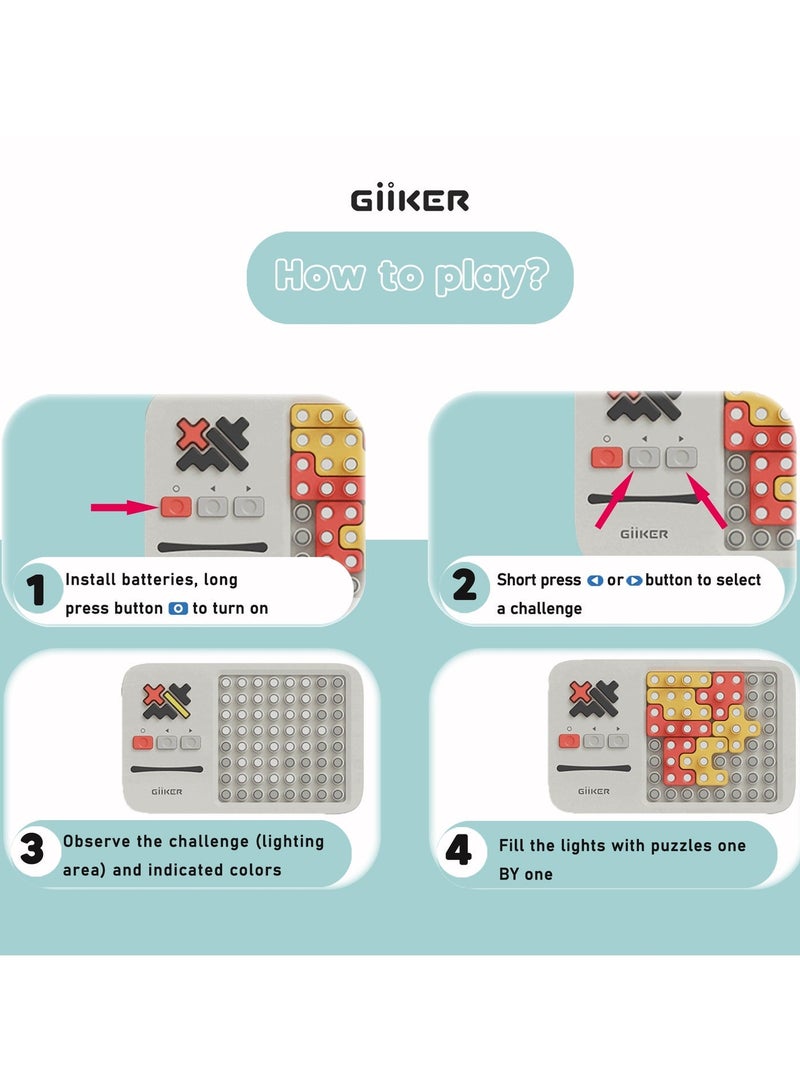 GiiKER Super Blocks Pattern Matching Puzzle Games, Original 1000+ Challenges Brain Teaser Toys for Kids & Teens, Family Day Brain Game Toy, Suitable for Birthday Gifts for Boys Girls, Travel Games for Road Trips - Image 4