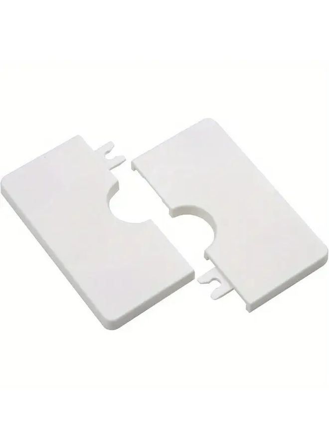 10pcs White ABS Plastic Wall Split Flange 22mm Square Water Pipe Cover Escutcheon Plates - Image 3