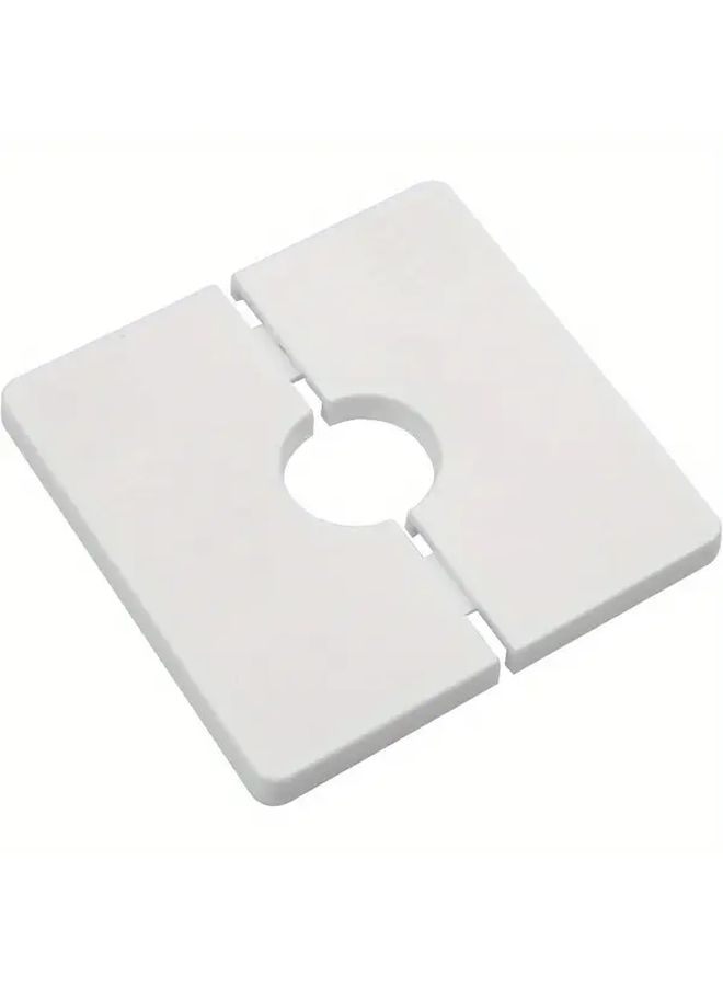 10pcs White ABS Plastic Wall Split Flange 22mm Square Water Pipe Cover Escutcheon Plates - Image 4