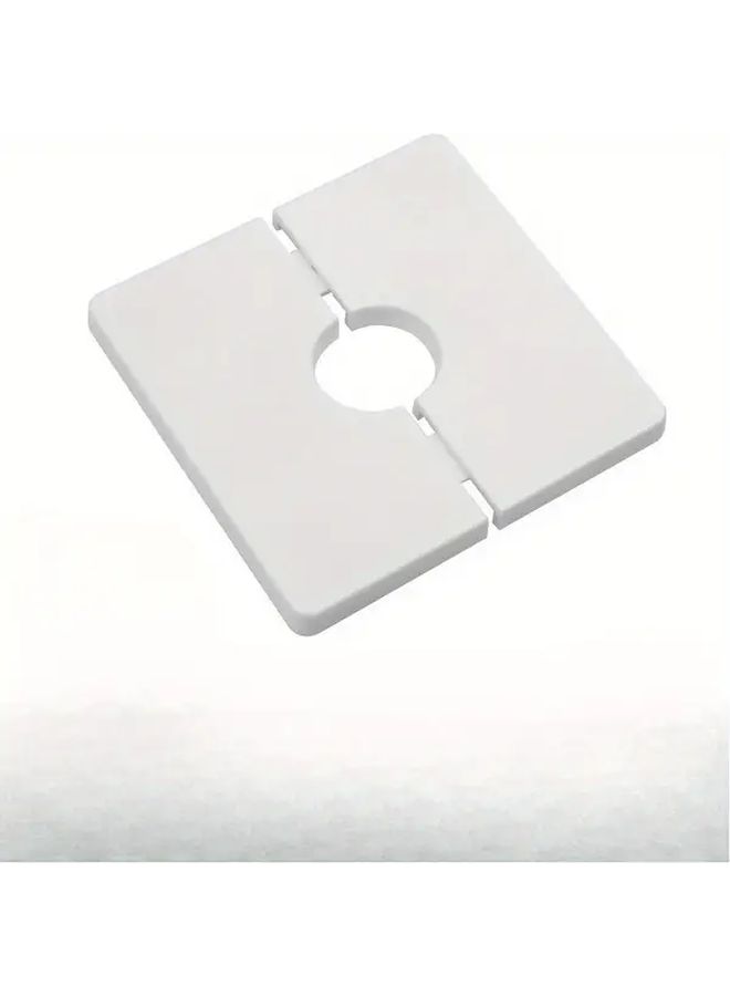 10pcs White ABS Plastic Wall Split Flange 22mm Square Water Pipe Cover Escutcheon Plates - Image 5