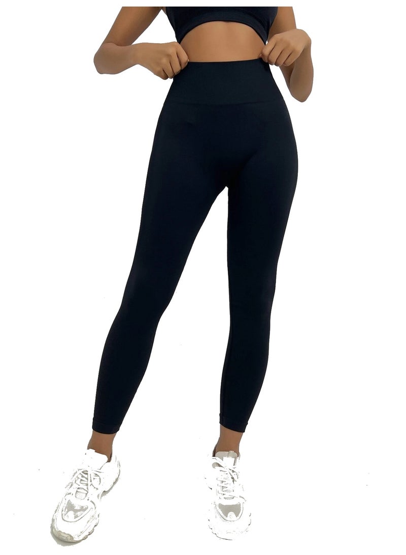 Sweet Cathy Yoga Pants High Waist Leggings Smile Contour Sport Pants Seamless Tummy Control Scrunch Butt Lift Stretchable Tights Waist Compression Fitness Gym - Image 5