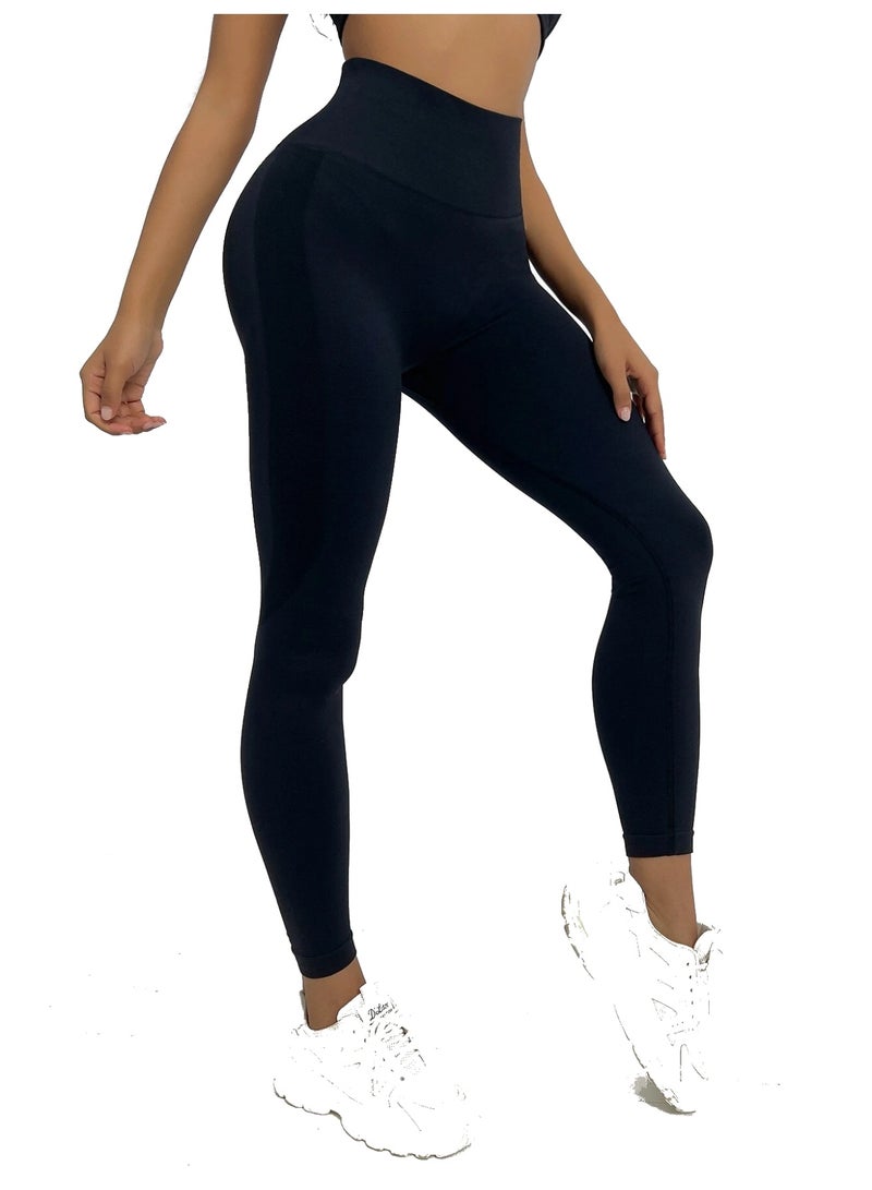 Sweet Cathy Yoga Pants High Waist Leggings Smile Contour Sport Pants Seamless Tummy Control Scrunch Butt Lift Stretchable Tights Waist Compression Fitness Gym - Image 4