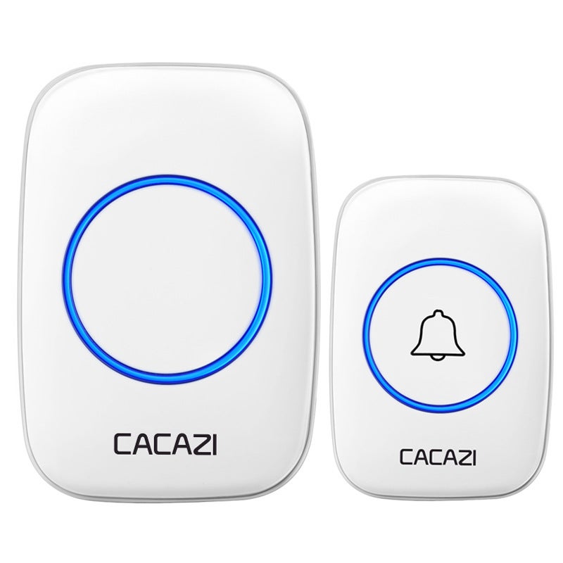 Wireless Long-distance Home Ding-dong Doorbell Installation Simple DC No Plug-in Elderly Pager Visitor Doorbell White - Image 1
