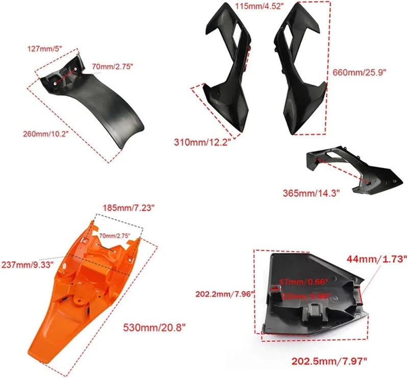 Vuzmode Pit Dirt Bike Fairing Body Cover Kit - Image 5