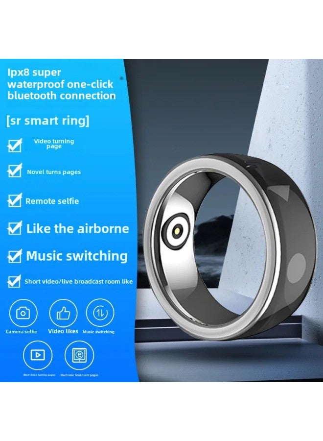 Bluetooth Remote Control Short Video  Turning Ring Black Technology Ring Smart Ring E-book Praise Selfie Artifact-Colour:Brush Video-cut Song-like-selfie No. 10 Finger Circumference 62.1mm - Image 3