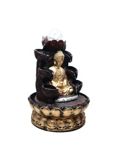 Decor Bazar Decor Bazar Polyresin Table Top Indoor Outdoor Water Fall Fountain with Crystal Ball LED Lights for Home Decor Decoration Gift Gifting Items Buddha  - Image 4