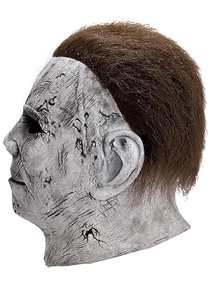 VUCATIN Latex Horror Mask Cosplay Headgear Masquerade Costume Accessories Halloween (B) - Image 2